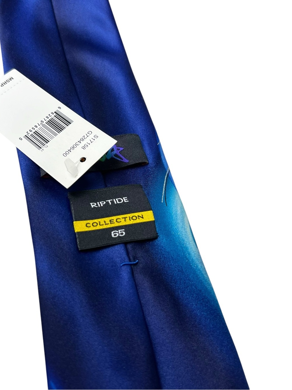 Garcia NWT Riptide Collection Men's Blue Abstract Pattern Silk Tie - Picture 3 of 8